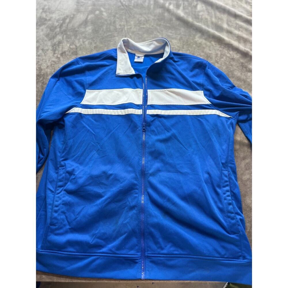 Starter‎ Track Warm Up Jacket Full Zip Blue White XL